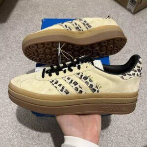 Adidas Gazelle Bold W Cream White Black Leopard